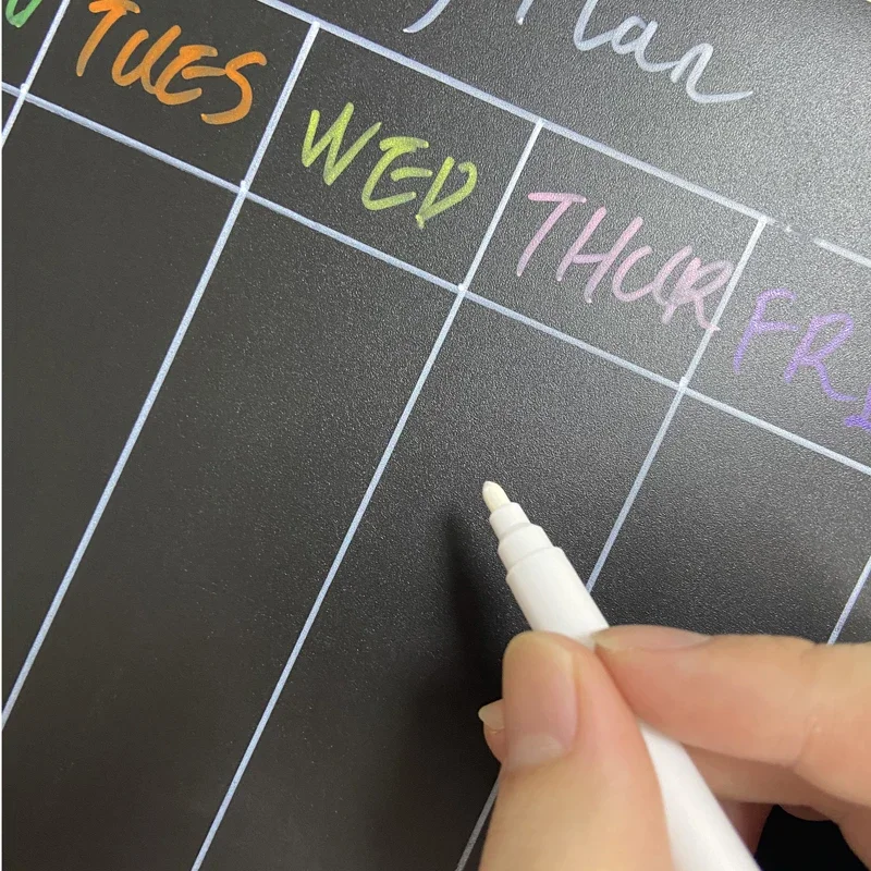 A4 Size Magnetic Blackboard Dust-free Chalkboard for Kids refrigerator Sticker bulletin board Weekly Planner Calendar