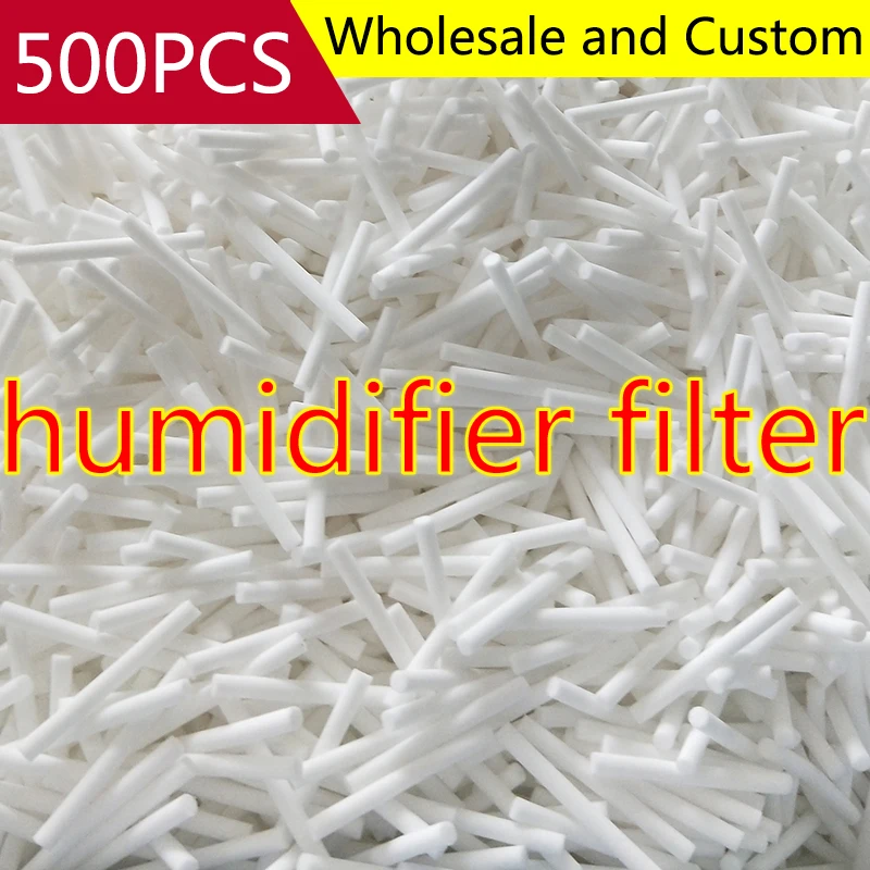 Customizável Fiber Cotonete para Substituir Umidificador De Ar e Difusor, Filtro De Fibra, Cotton Core, 500Pcs