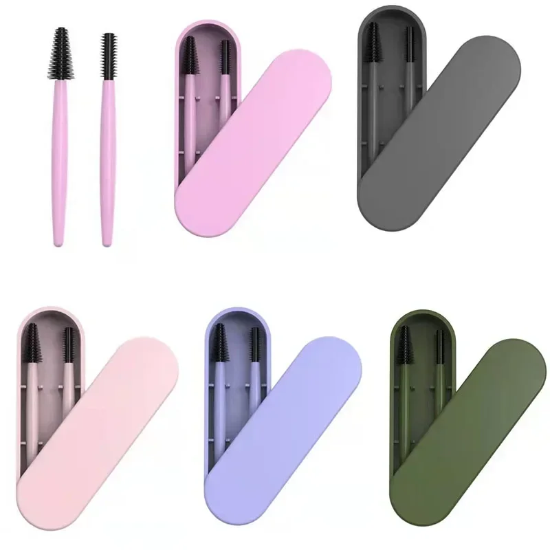 Pennello per ciglia Bacchette per mascara Microbrush Forniture per estensione ciglia Pennelli per trucco per ciglia Pennello per ciglia riutilizzabile in silicone per sopracciglia