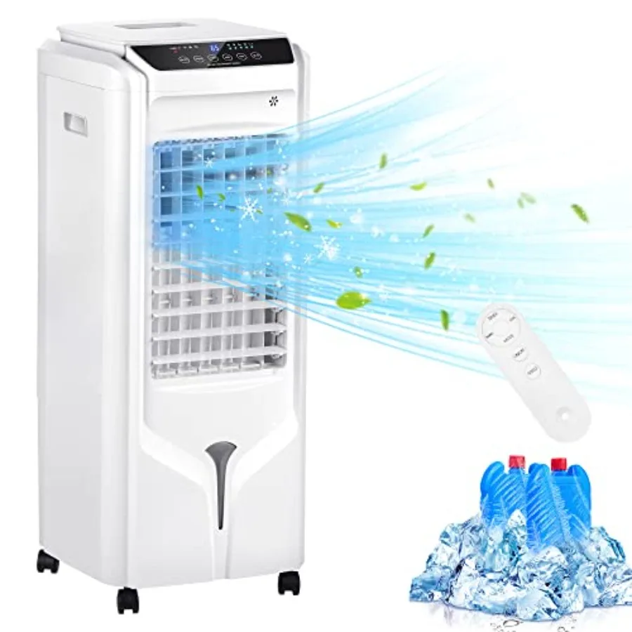 

portable 3in1 evaporative air cooler windowless 4 mode 3 speed personal swamp cooler humidifying 4.2 gallon water tank remote 1