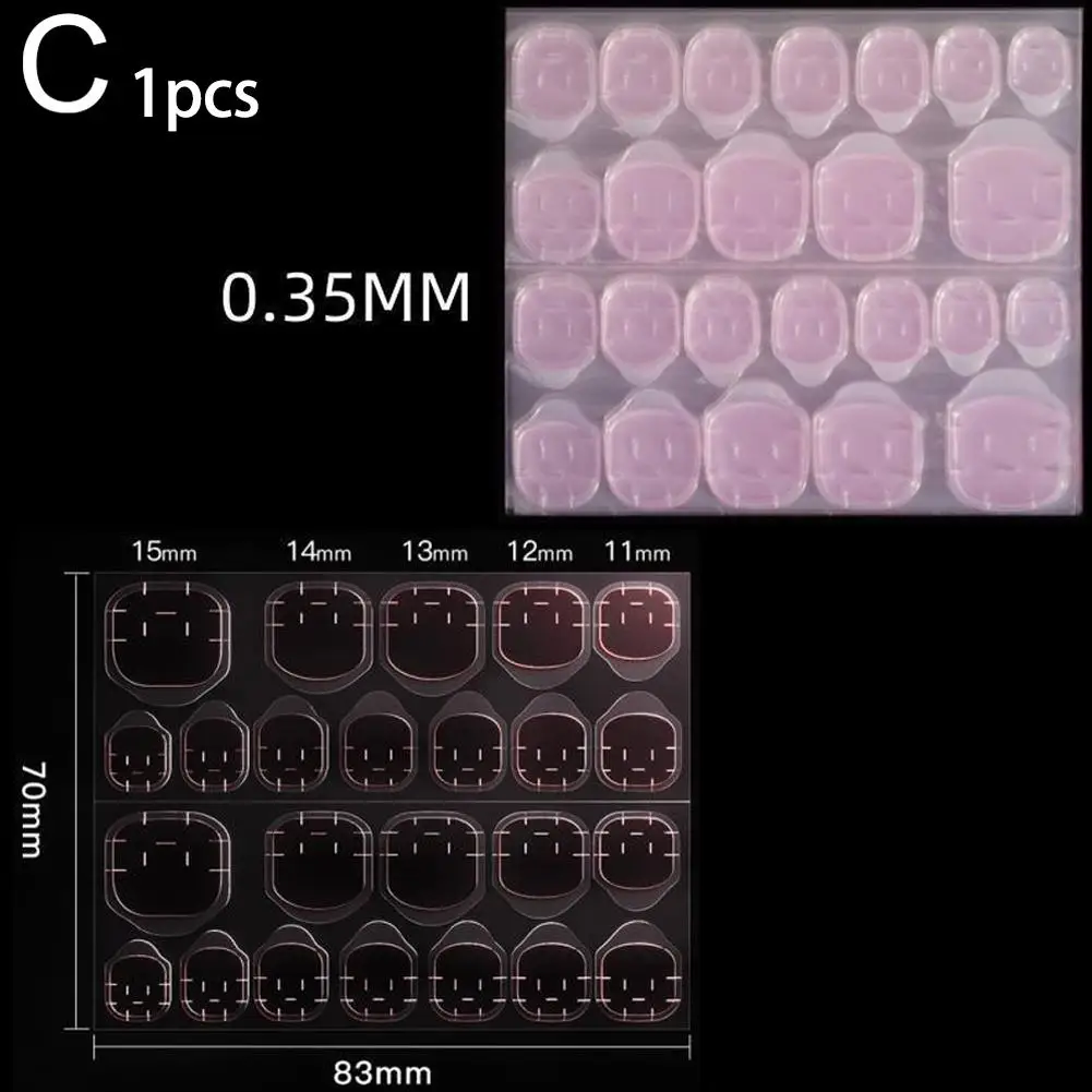 Onglets Adhésifs pour Ongles à Pression, Double Face, Imperméable, Respirant, Transparent, Gelée, Gel, Autocollant, R8V6