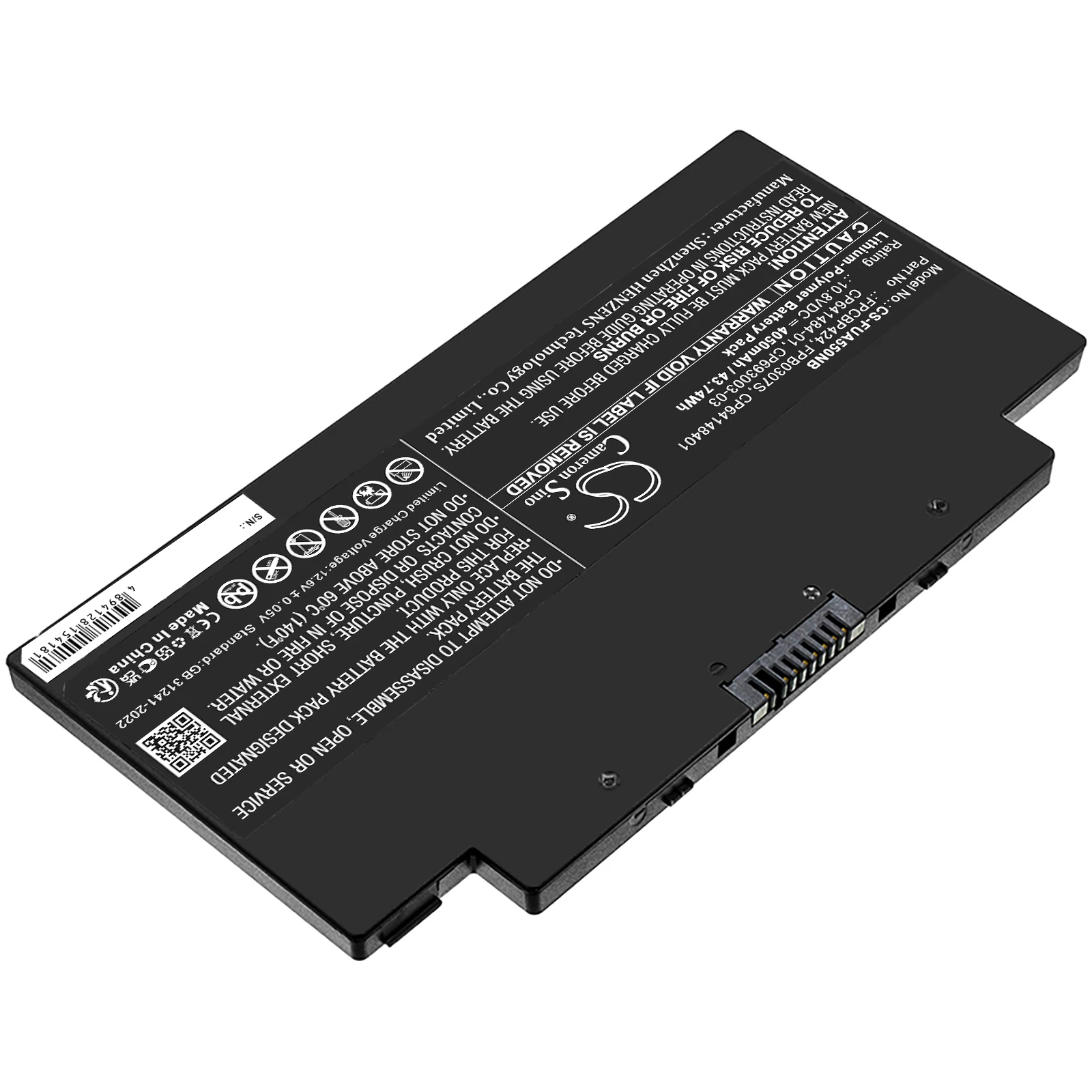 CS Replacement Battery for Fujitsu Lifebook AH77/M,Lifebook AH77/S,LifeBook A556,LifeBook A5 PN:CP641484-01 4050mAh / 43.74Wh