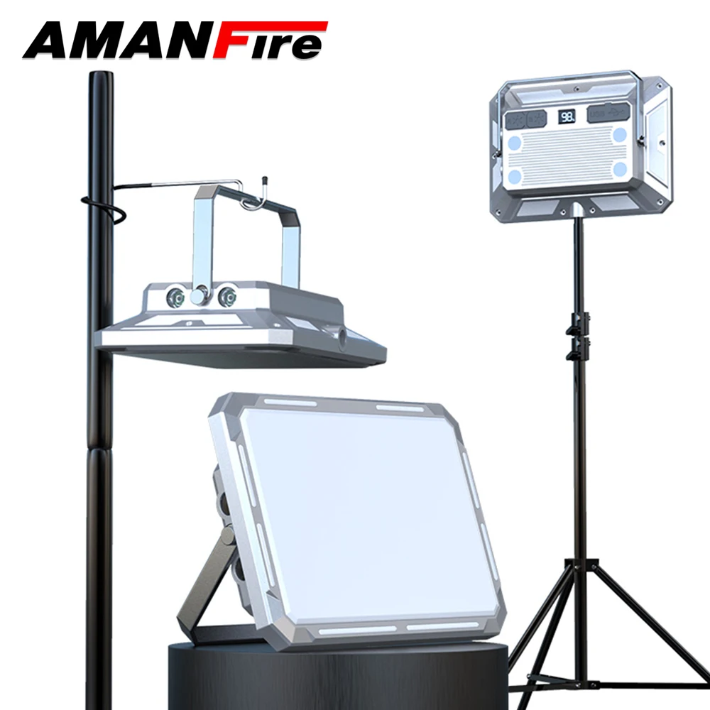 Amanfire KXK-686 1000LM Camping LED light Range 100M Super Bright 5730+XPE Bulb Lawn Floodlight Portable Tent Lamp as Power Bank