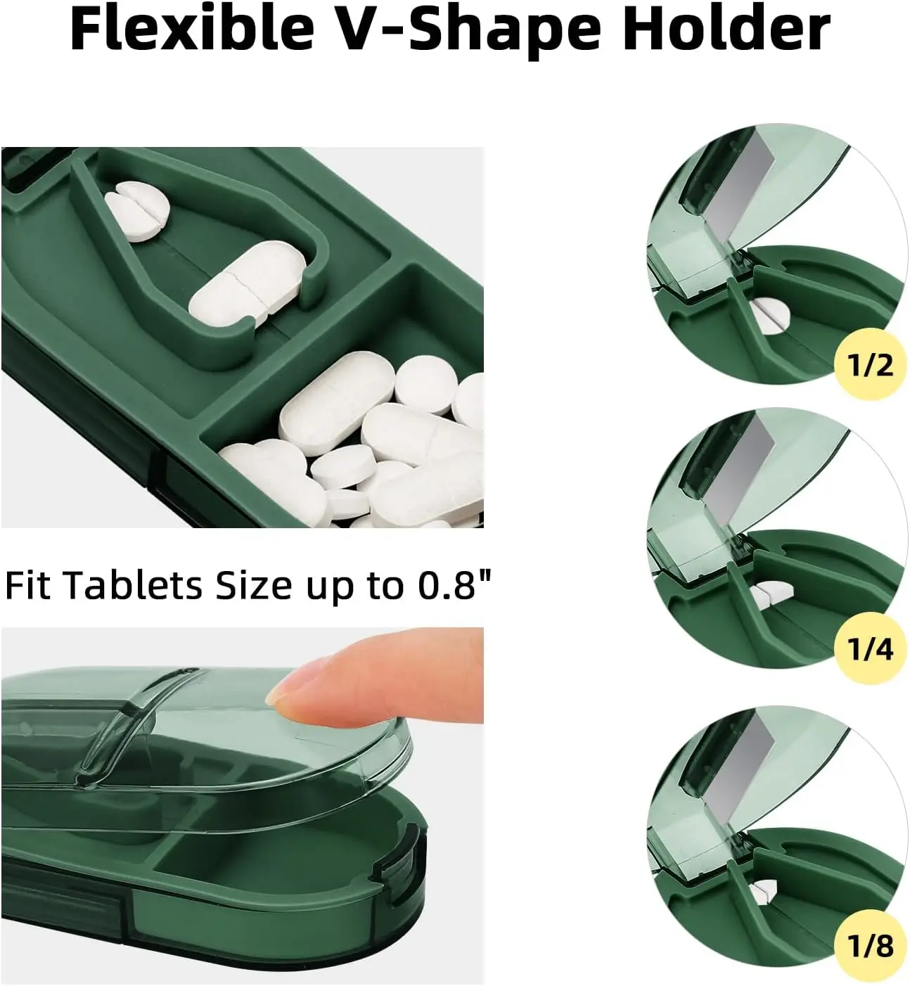 1pc Pill Cutter, For Cutting Small Or Large Pills In Half, Cuts Pills, Vitamins, Tablets, Stainless Steel Blade, Travel Sized