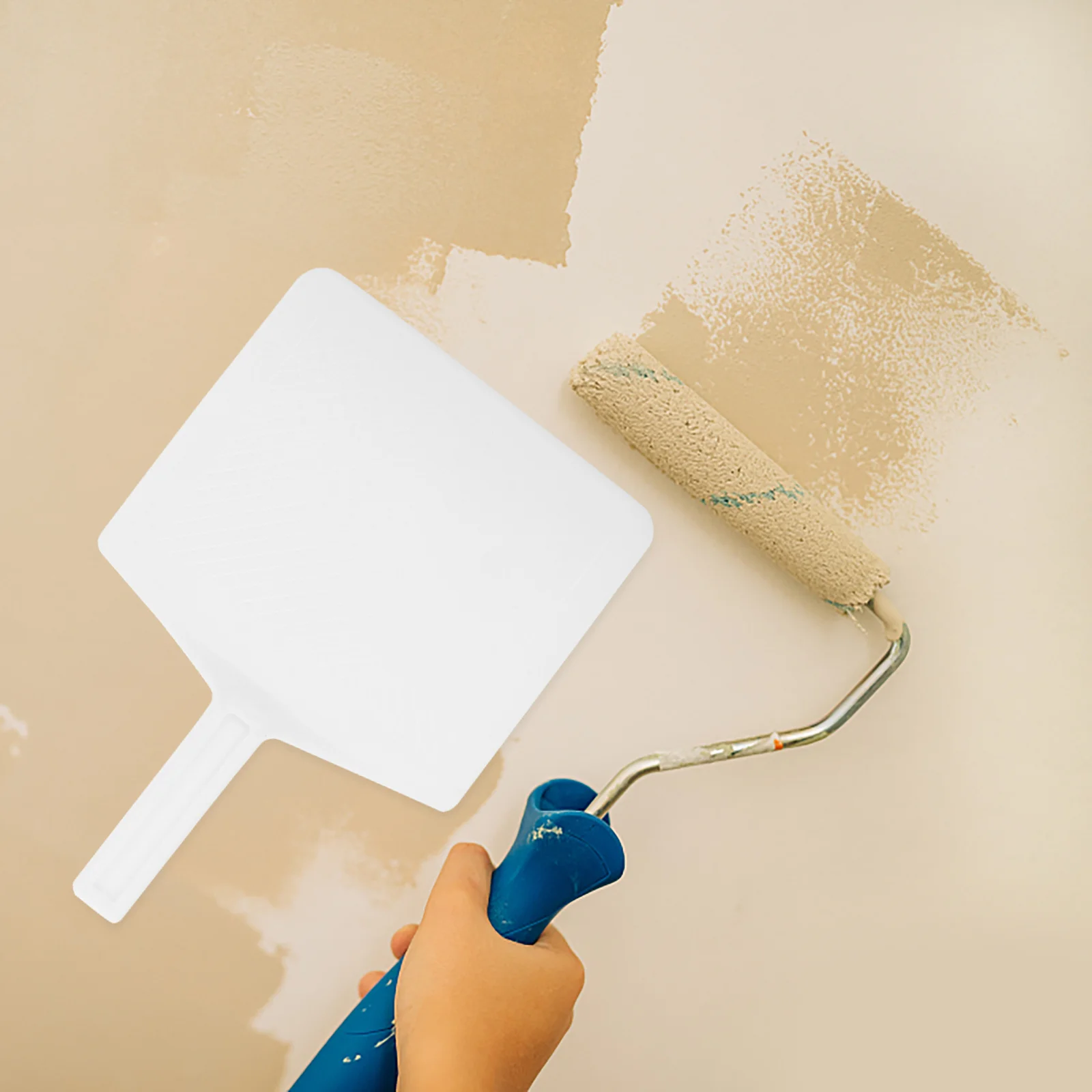 2 Buah Alat Konstruksi Tahan Lama dengan Pegangan Ergonomis untuk Plesteran Plastik, Alat Pengikis Beton Datar