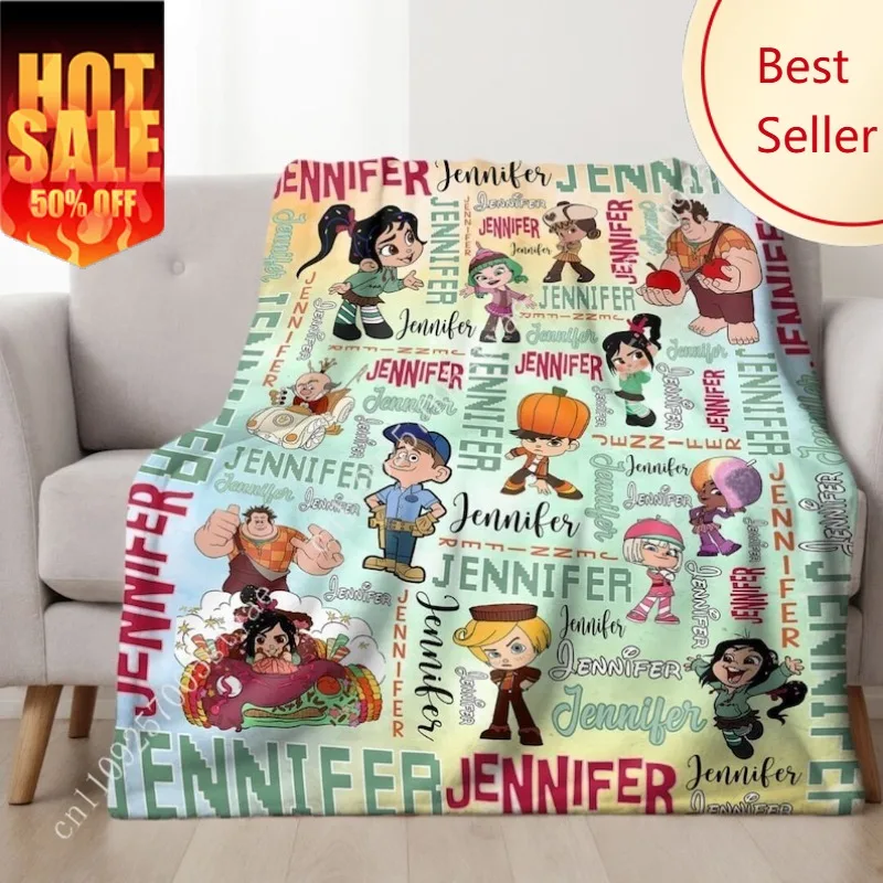 

Wreck It Ralph Blanke Disney Cartoon Plush Blanket Soft Indoor Decoration Child Holiday Party Boy Girl Gifts Warm Custom Quilt
