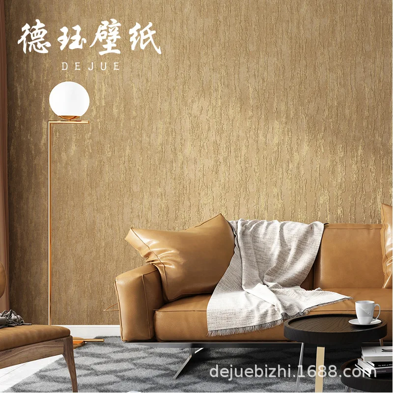 Scandinavian Diatomite Art Paint Non Woven Solid Color Gold Gray Wallpaper Simple Living Room Bedroom Home Decor Wallpaper