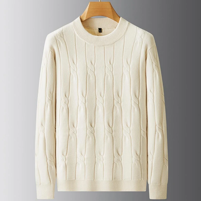 8XL สเวตเตอร์เสื้อแขนยาวผู้ชาย6XL กันหนาวหนาสูงสำหรับผู้ชาย, เสื้อกันหนาวคริสมาสต์สไตล์เกาหลีสำหรับฤดูใบไม้ร่วงฤดูหนาว