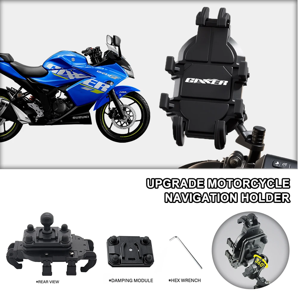 Motorcycle Phone Mount Non-Slip Pad Anti-Rust Anti-Shake Holder For SUZUKI GIXXER250SF V-Strom GIXXER 150 155 250 150SF 250SF