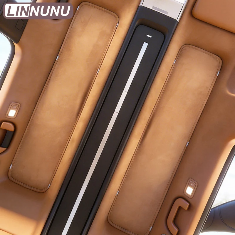LINNUNU Car Roof Sunshade For iCAUR V27 Esteo V27 Suede Ceiling Sun Shade Heat Insulation Clip-On Cover Trim Interior Accessorie