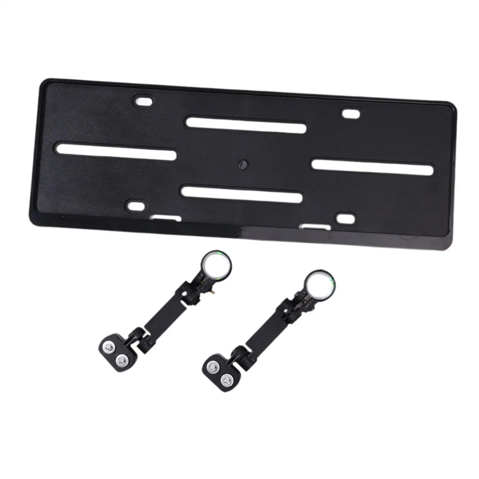ABS License Plate Frame Long Panel Black Holder Auxiliary Bracket for Car SUV Rear External Bike Rack view 4