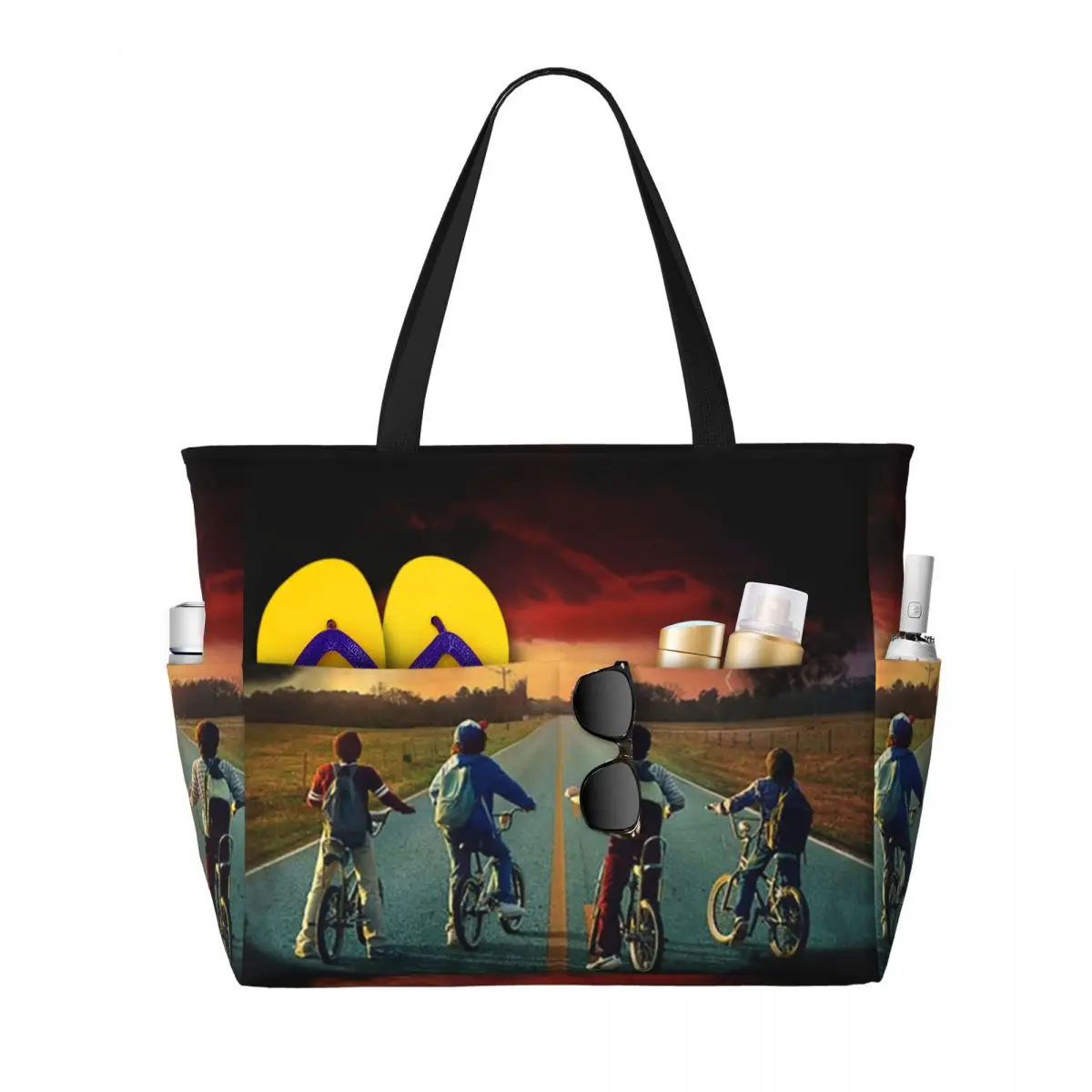 Stranger School Things-Bolso de mano para playa, deporte, gimnasio, Yoga, bolso de mano grande, bolsa de viaje para mujer, bolsa de Fitness