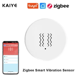 Tuya Smart Life ZigBee Vibration Sensor Tilt Detector Real-Time Monitor Smart Life App Control Security Protection Shock Alarm