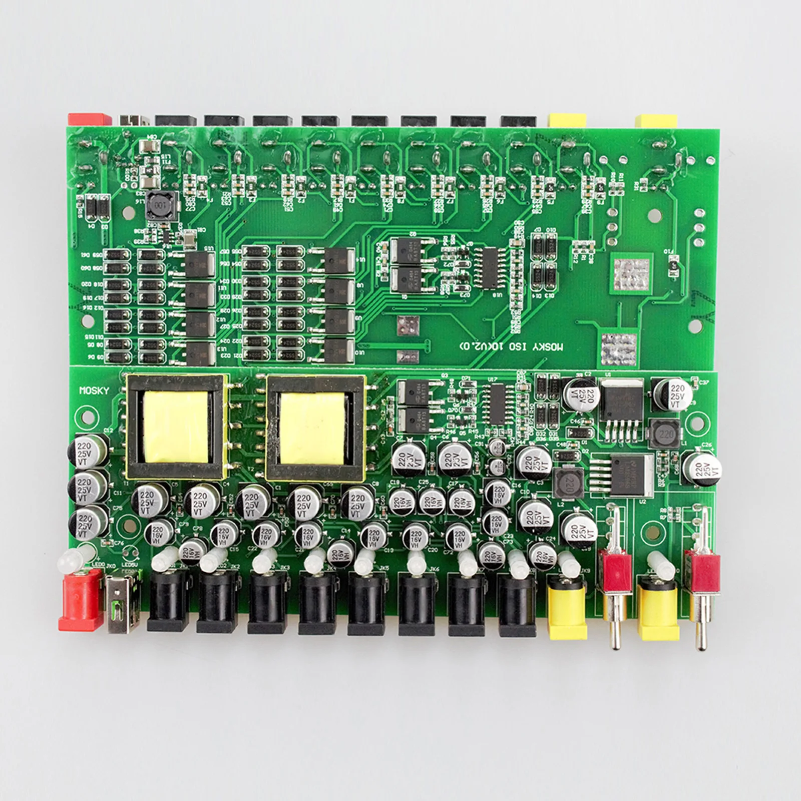 MOSKYAudio-Estación de fuente de alimentación de efectos de guitarra portátil, ISO-10, 10 salidas de CC aisladas, salida USB para efectos de guitarra de 9V, 12V, 18V