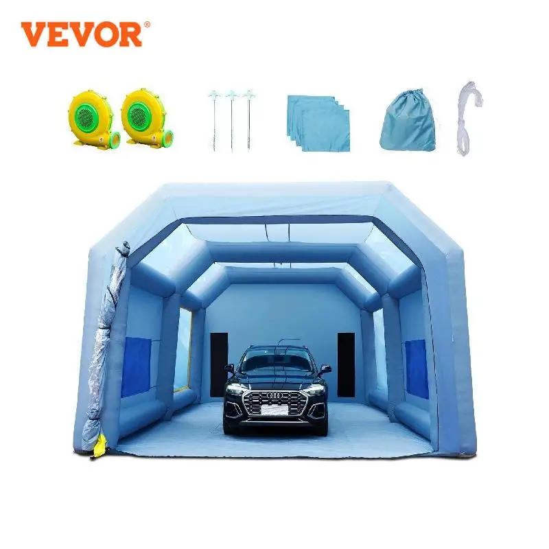 VEVOR Inflatable Paint Booth with Blowers Inflatable Spray Booth Powerful Spray BoothCar Paint Tent Air Filter System