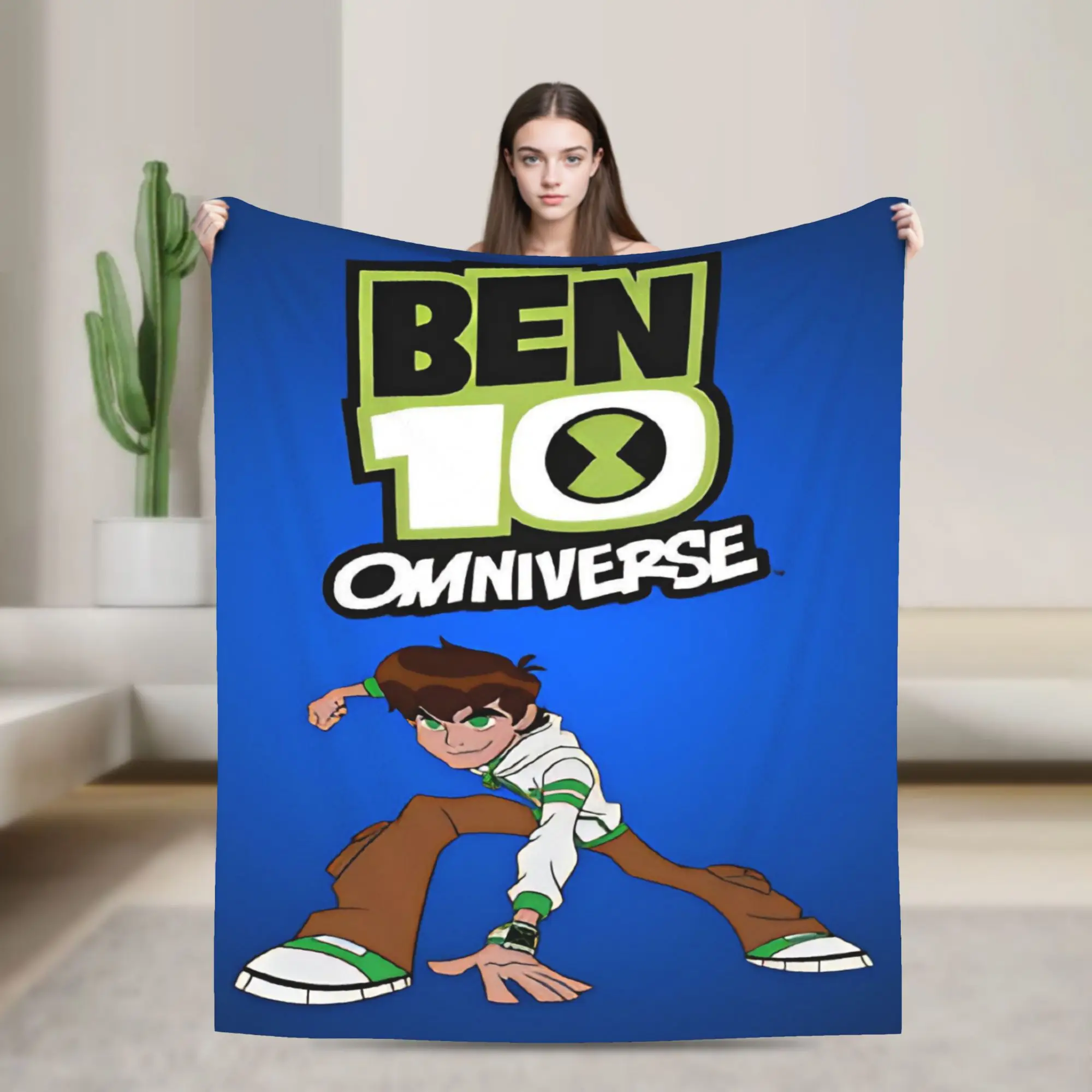 Ben 10 Anime Blankets Fleece  Multifunction Soft Throw Blanket for Sofa Rug Piece