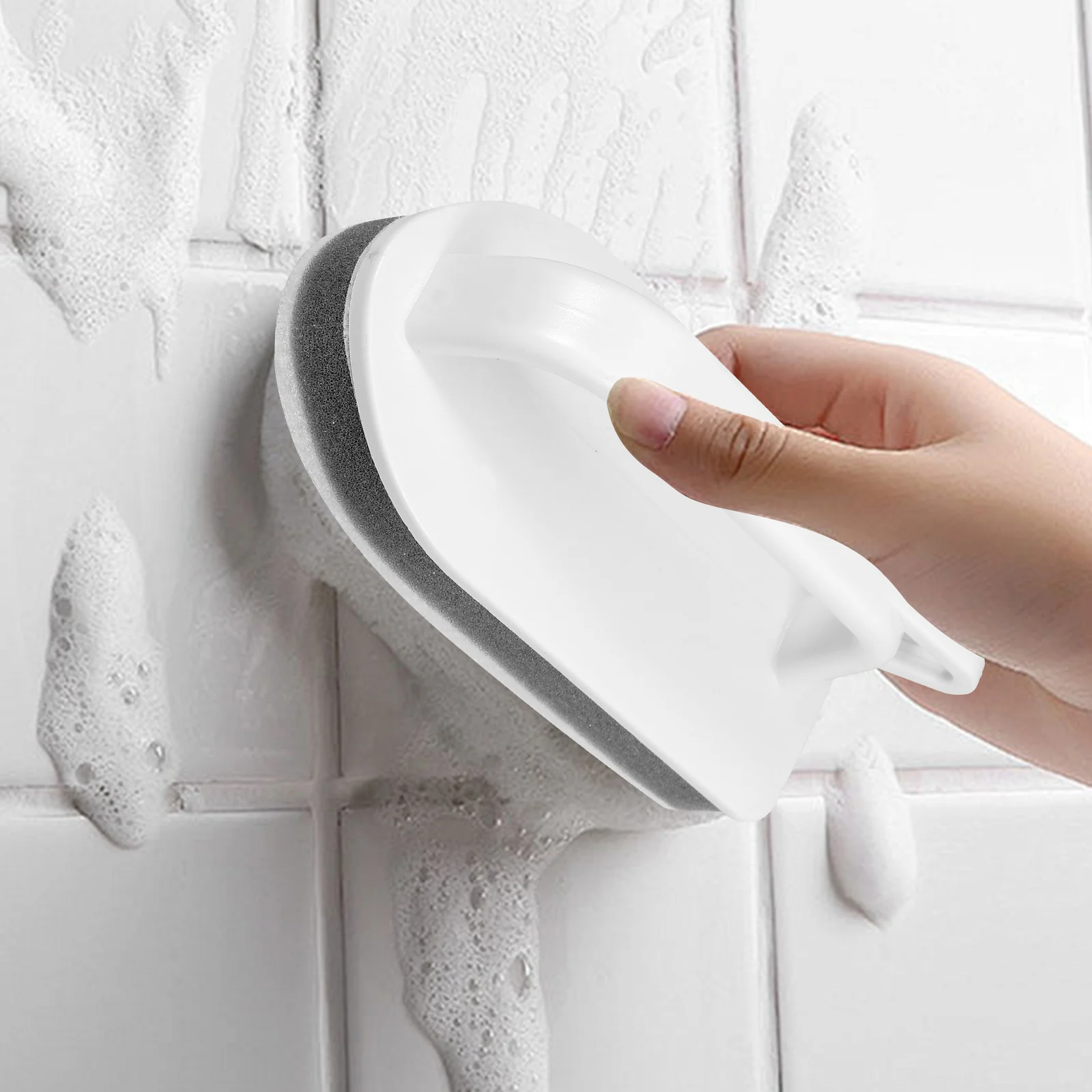 

1 set 1 Set Of Cleaning Sponge With Handle Kitchen Bathroom Tile Ceramics Bathtub Scrub Brush Multi-Use Handheld Sponge For