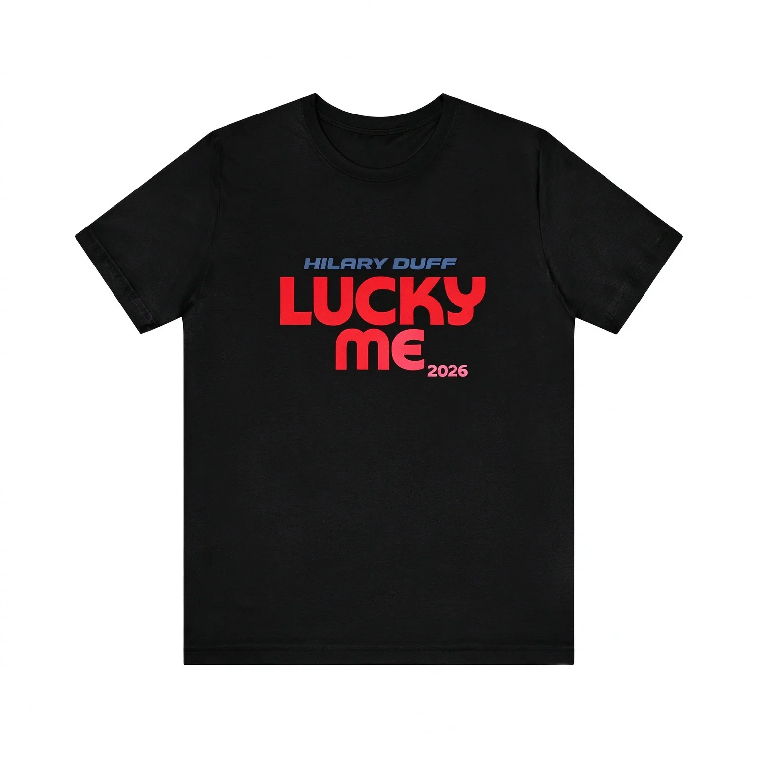 2026 New Hilary Duff Family Matching Unisex Oversized T Shirt LUCKY ME TOUR Print Streetwear Casual Couple Short Sleeve Tops