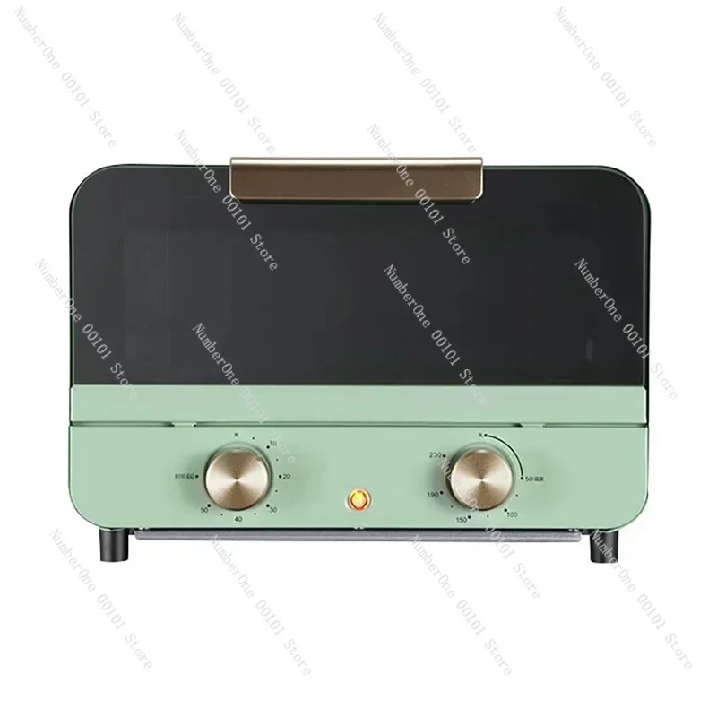 

Electric Small Oven 12L Multi-Function Stainless Steel Mini Baking Oven with Timer Adjustable Temperature Toaster Pizza Oven