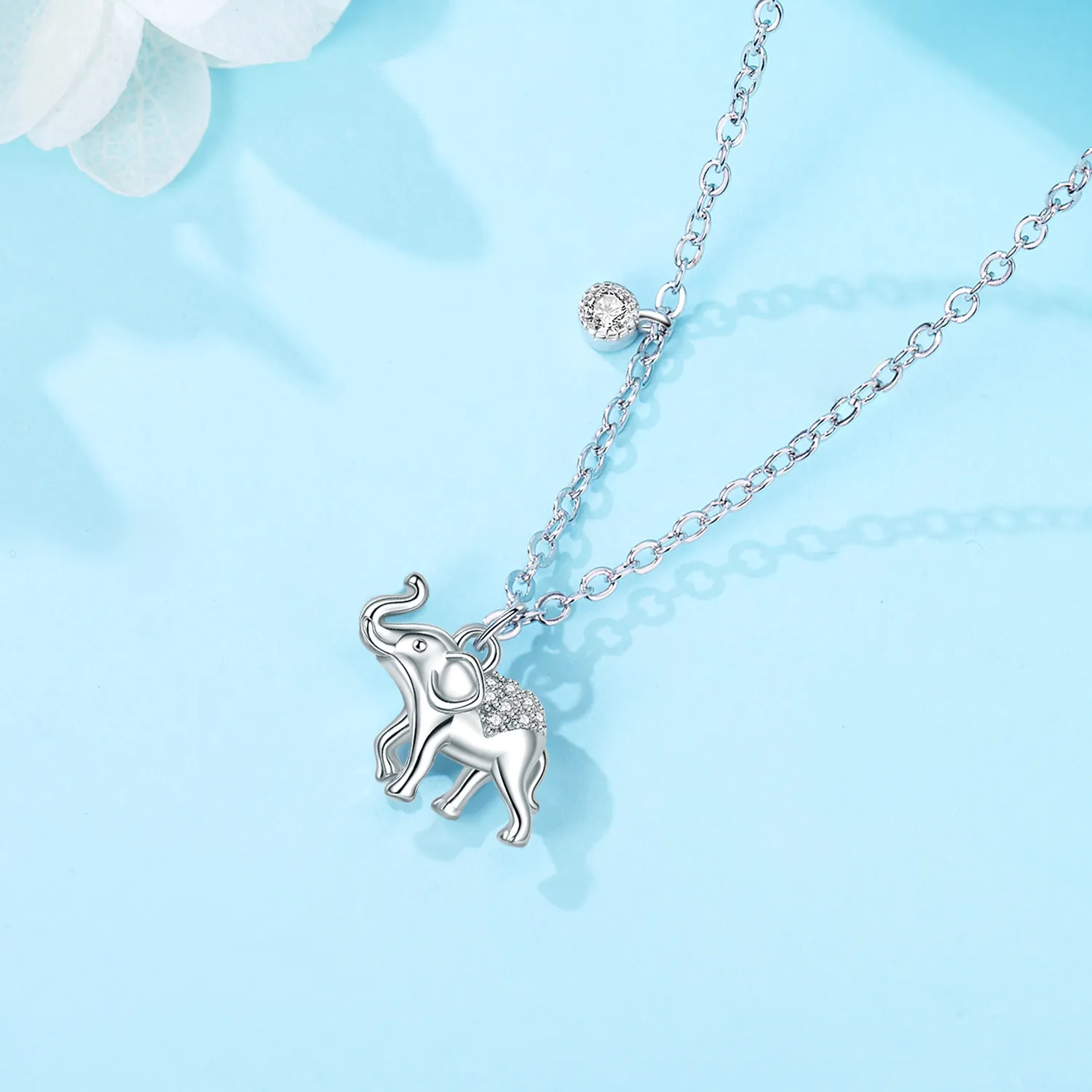 CYCUFF 2025 New Fashion Animal elements Cute Elephant Chain Necklace 925 Silver Charm Necklace for Women DIY Fine Jewelry Gifts