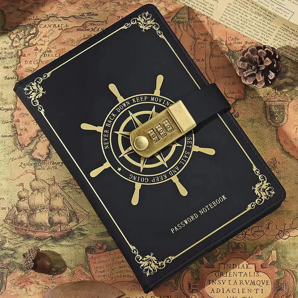 

A5 Magic Notebook, винтажная кодовая книга с замок для дневника, толстая прочные канцелярские принадлежности, студенческие офисные подарки, школьные принадлежности для девочек и мальчиков