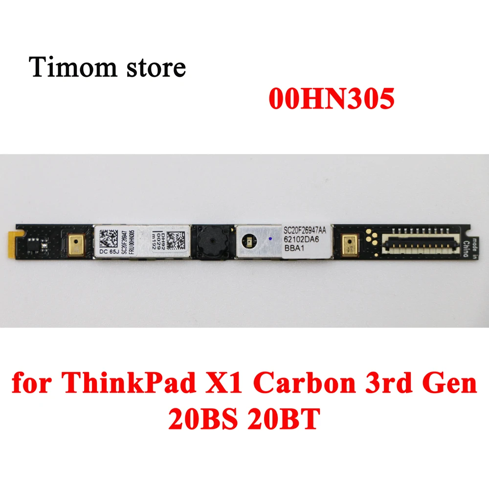 00HN305 720P HD Front Camera for ThinkPad X1 Carbon 3rd Gen 20BS 20BT Original Laptop Camera 720P HD Front MIC Chicony