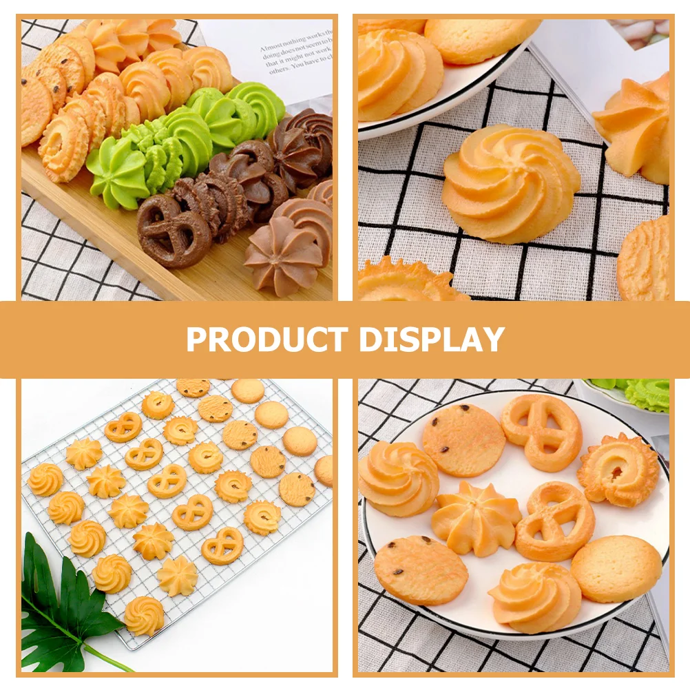 18 Pcs Toy Set Cookies Model Child Toys Miniatures Pastries Pvc Lifelike Biscuit