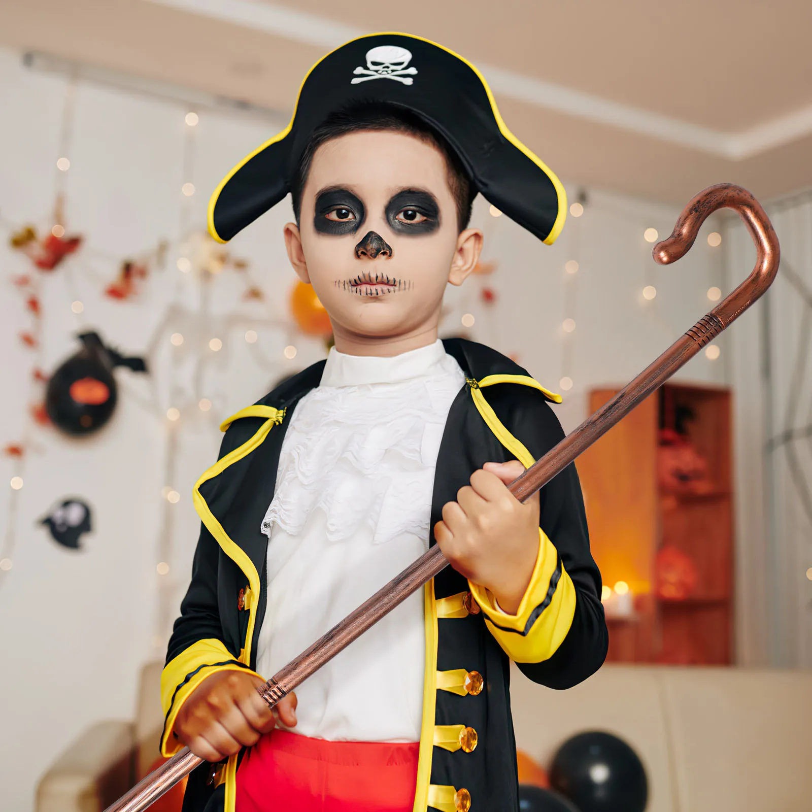 Canne en plastique pour le personnel du berger d'halloween, accessoire de Costume, bâton de Cosplay pour fête, accessoire de canne d'halloween