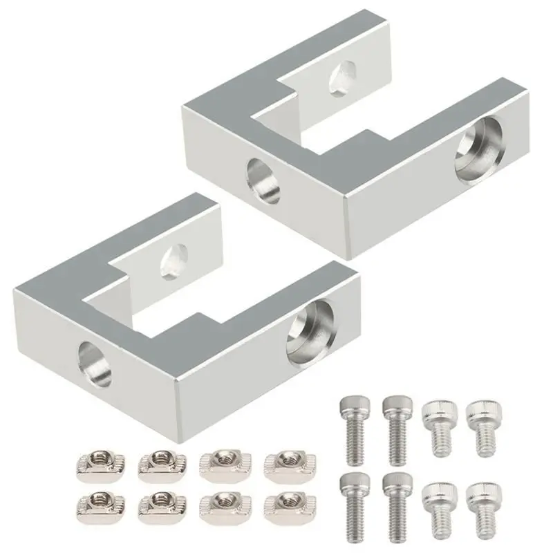A93E-Aluminum Profile Fixing Seat MGN12 Linear Guide Fixing Block With Screws Compatible With Ender 3 2020 Series