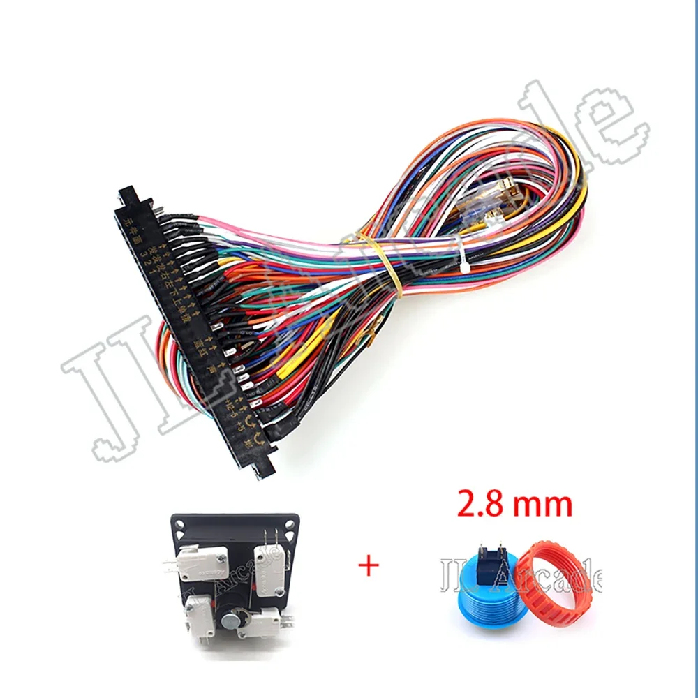 28 pin Jamma Harness with 2.8mm/4.8mm terminal/connector wire Game Cable for DIY arcade game machine cabinet accessories