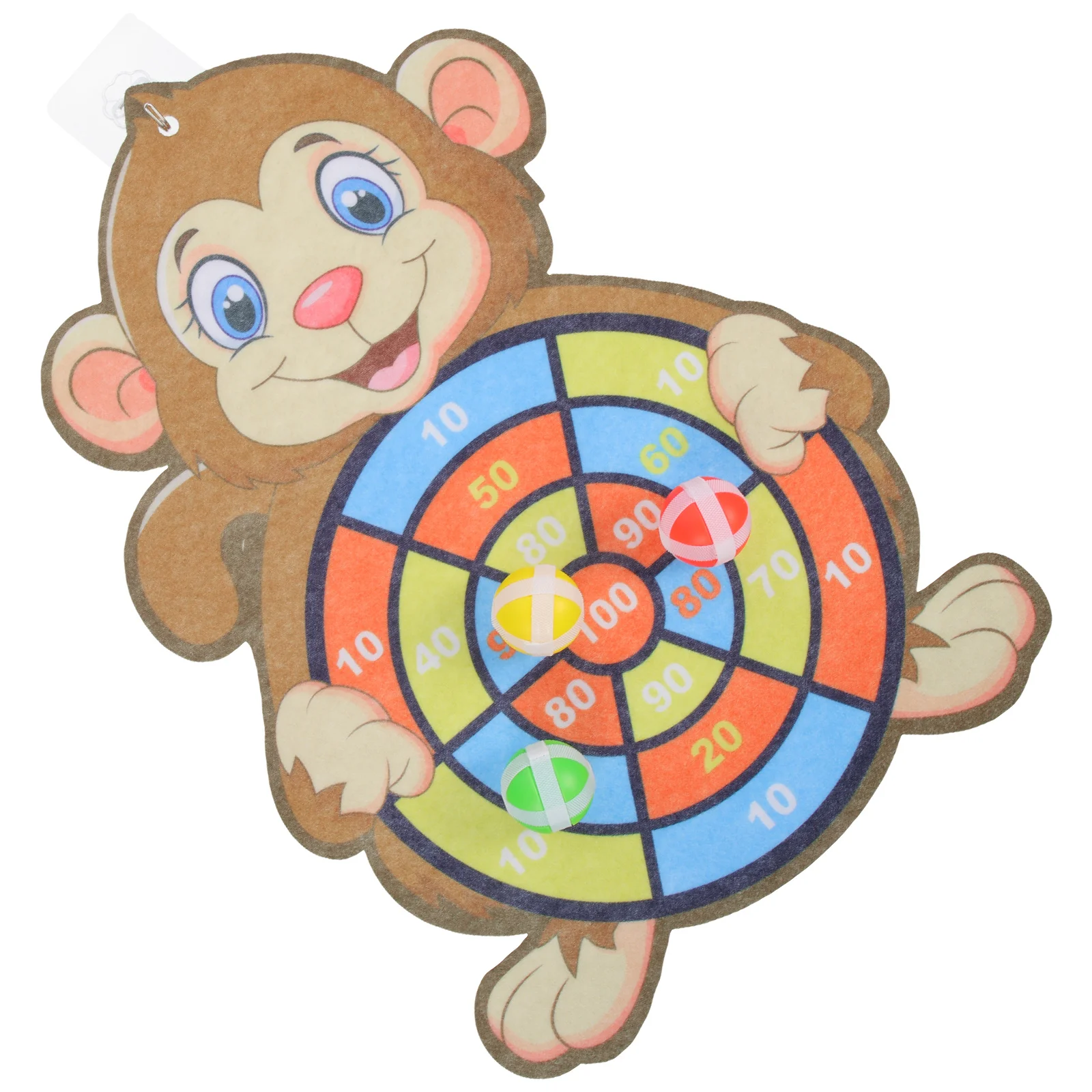 1 Set Sticky Ball Dart Board Cartoon Party Game Fun Indoor Kids Interactive Board Game for Hand Eye Coordination Gift