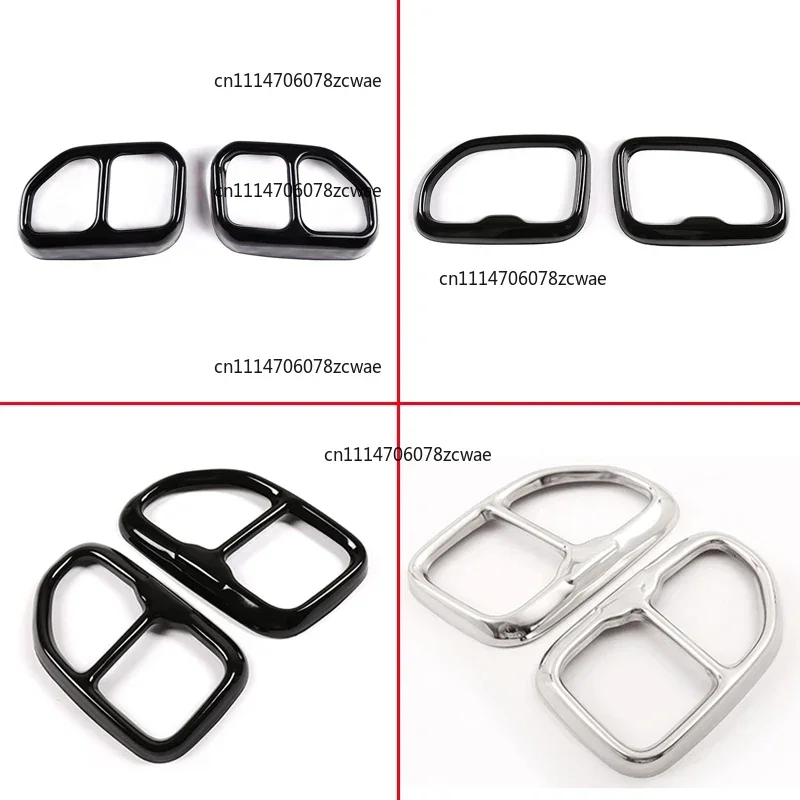 For BMW X3 X4 G01 G02 2018-2022 Stainless Steel Black Car Exhaust Pipe Tail Throat Cover Trim Exterior Car Accessories