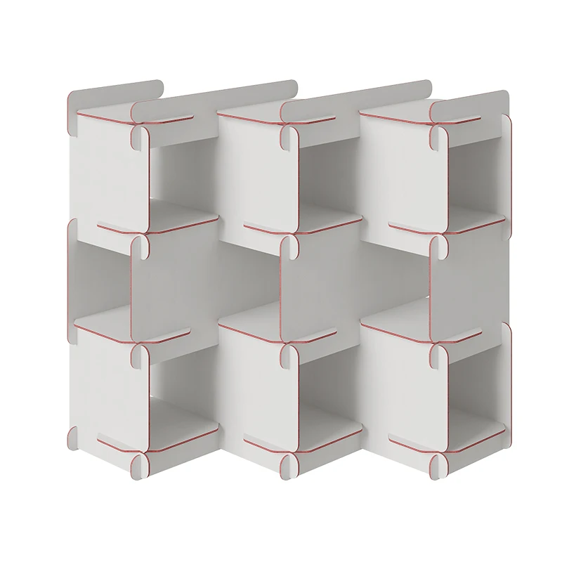 

Paper cabinet multi-layer shelf display shelf floor-to-ceiling foldable shelf simple bookshelf corrugated paper