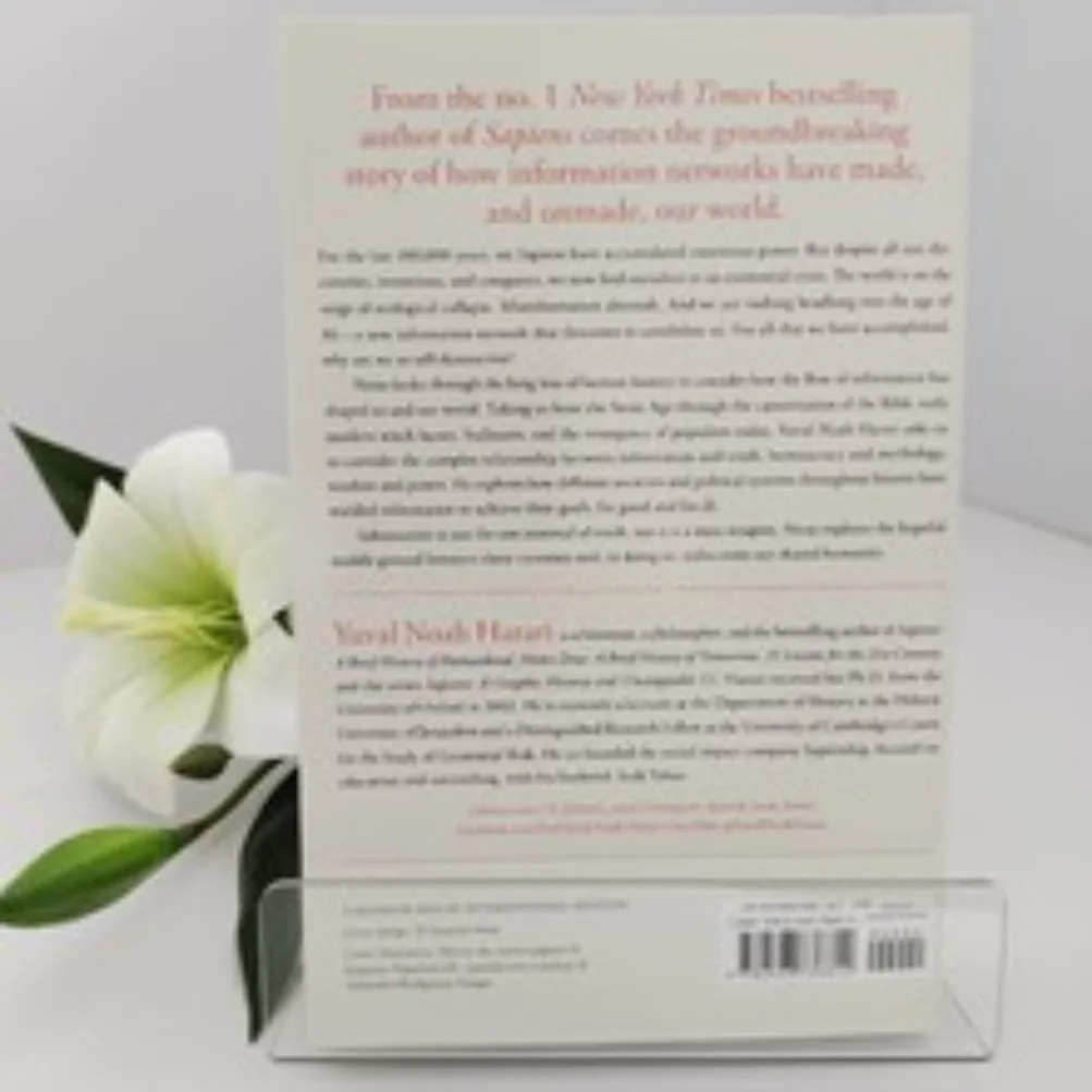 Nexus с короткой историей информационных сетей от каменного века в книгу AI в мягкой обложке на английском языке