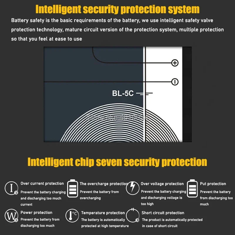 BL-5C BL5C BL 5C ليثيوم أيون ليثيوم البطارية ل نوكيا 6330 6263 1110 1200 1208 1280 1600 2600 2700 3100 3110 5130 6230 6230i n70 n72