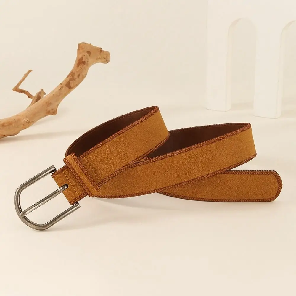أزياء بو الجلود الجلد المدبوغ حزام دبوس مشبك الرجعية متجمد حزام الخصر تصميم فاخر بسيط تنوعا حزام للنساء