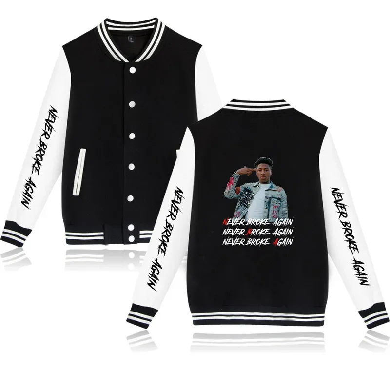 Rapper YoungBoy Never Broke Again Baseball Jacket Men's Hoodie Sweatshirt Boys Girls Harajuku Jackets Streetwear College Coats