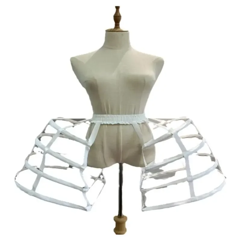 Women\'s Baroque Pannier Petticoat Victorian Bustle Cage Hoop Skirt Underskirt Crinoline Cosplay Vintage