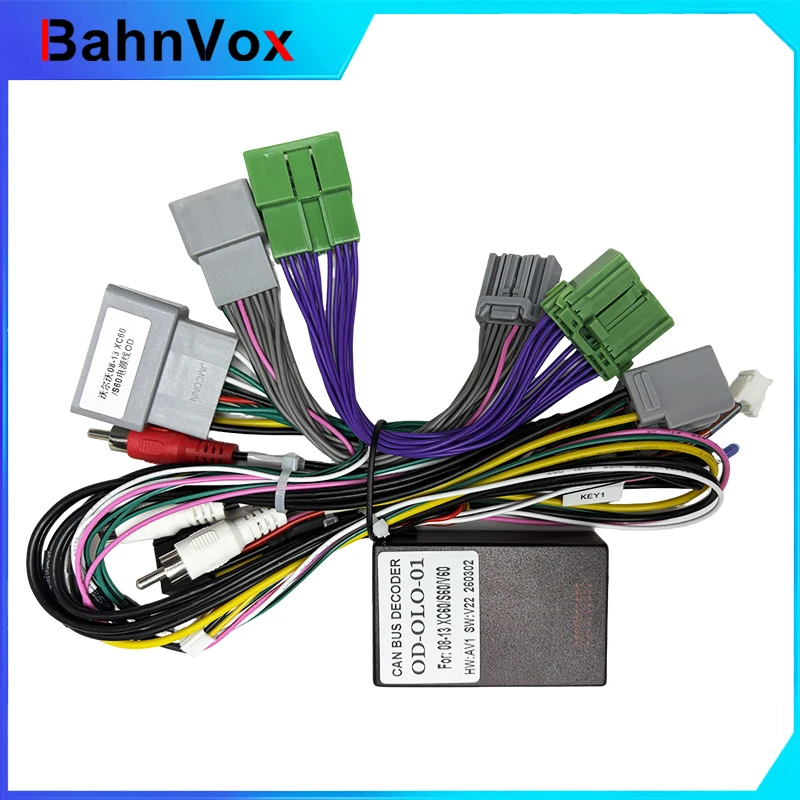 16Pin Car Stereo Wire Harness Adapter  Power Cable Canbus Box Decoder For Volvo S60 XC60 V60 2008-2013 OD-OLO-01