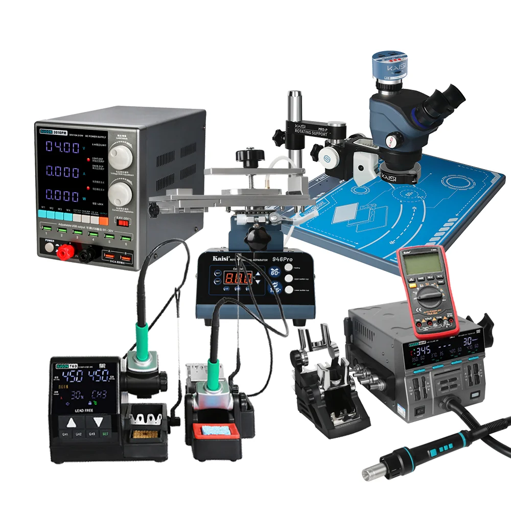 

Professional 7PCS Mobile Phone Repair Tool Set with Hot Air Station and LCD Separator