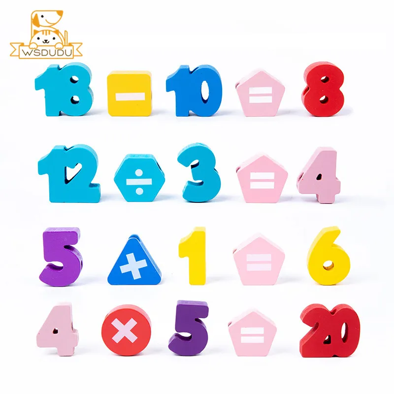 Lacing Beads Puzzle Toy Learning Russian Arabic English Alphabet Wooden Threading String Game Spelling Letter Blocks Child Gifts