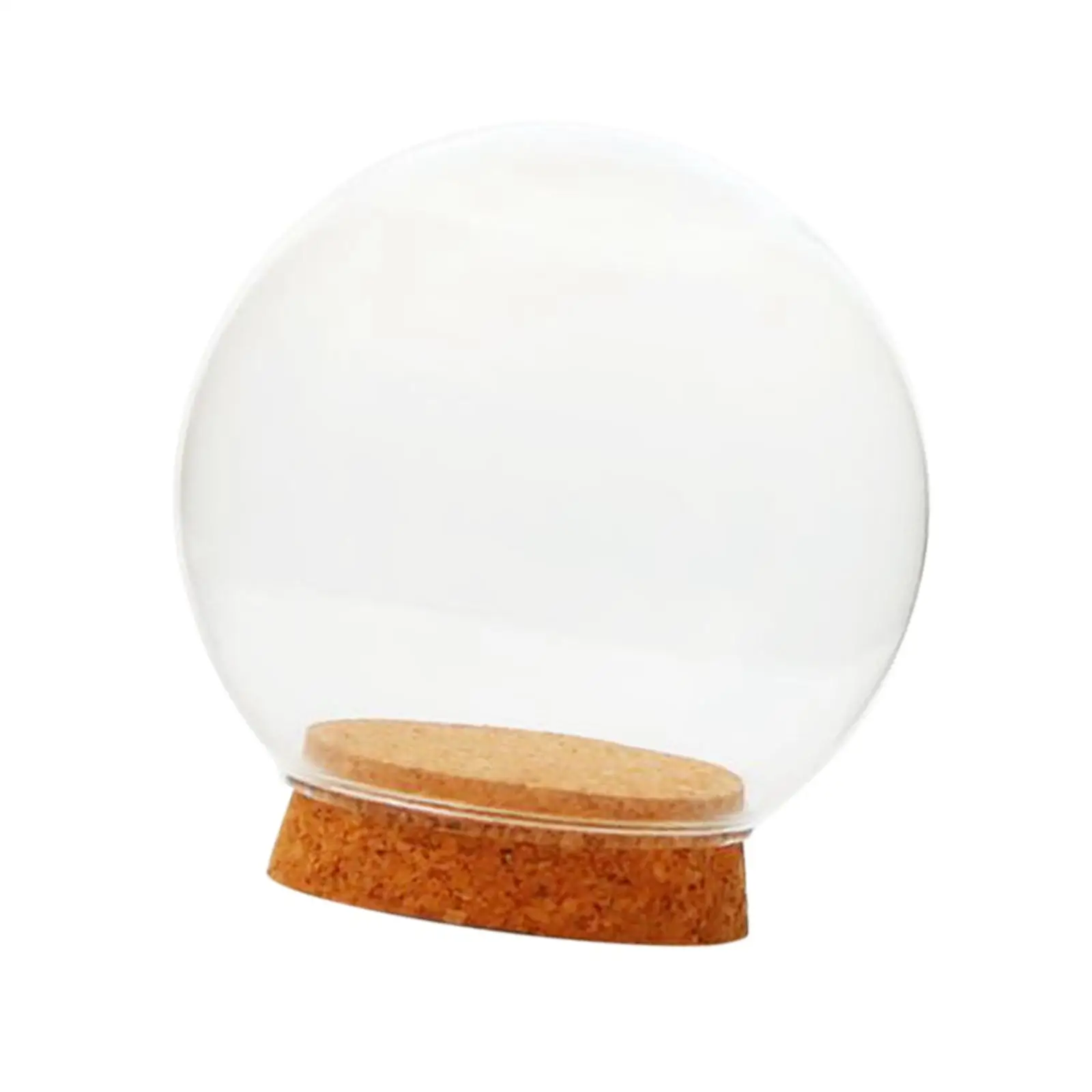 6x Glass Dome with Base Clear Glass Dome Ornament Table Centerpiece, Glass Dome Display Showcase for Wedding Office Decor