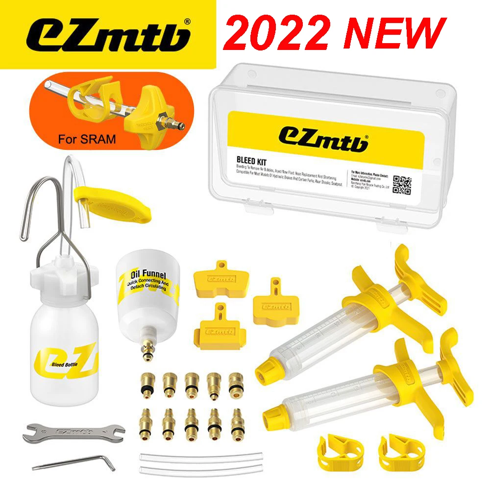 2022 Ezmtb bleed kit Hydraulic dics brake Advanced Version for SHIMANO,SRAM, Avid,MAGURA Series MTB Road Bike Brake Repair Tool