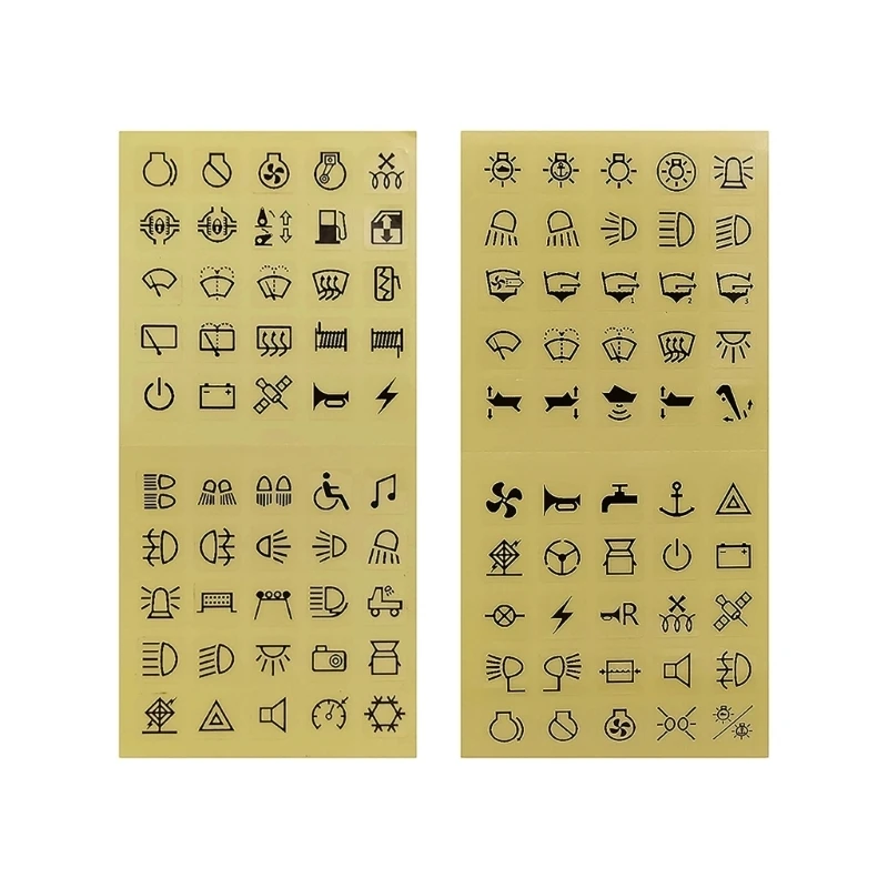 Resistant PVC Glowing in Dark Decals Stickers for Auto Dashboard Buttons