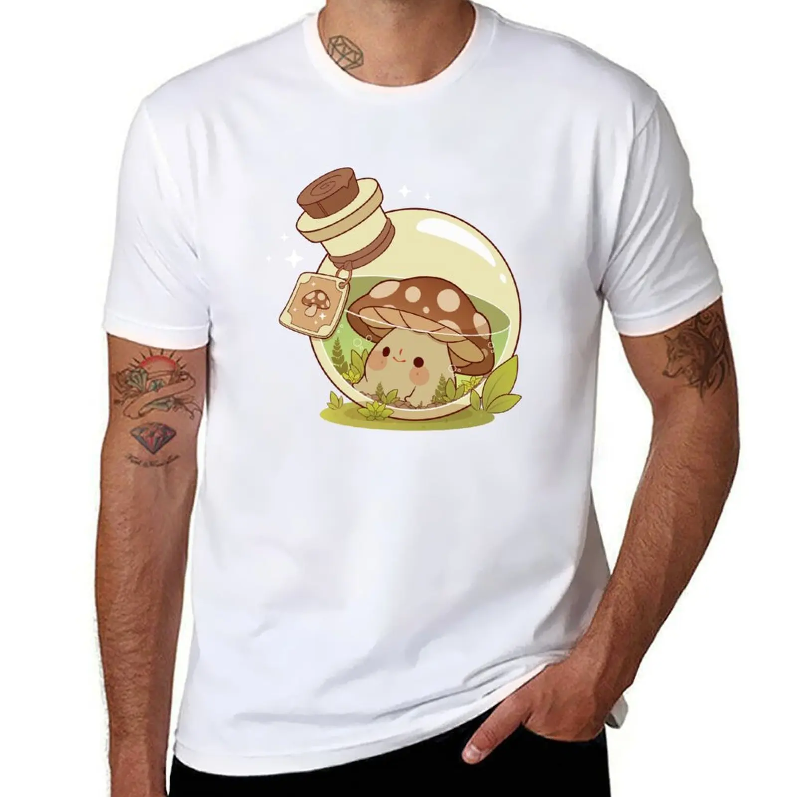 

Mushroom in magic potion T-Shirt funny t shirts man cotton t shirt pack T-Shirt