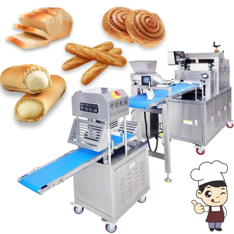 Commercial Automatic Danish Bread Baking Dough Making Machine Line For Bakery