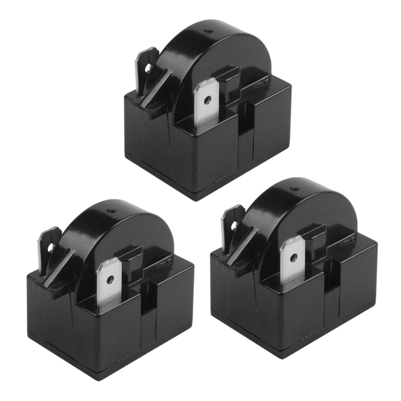 Promotion! 3X 3PIN Terminals Refrigerator PTC Starter Relay 12 Ohm Resistance
