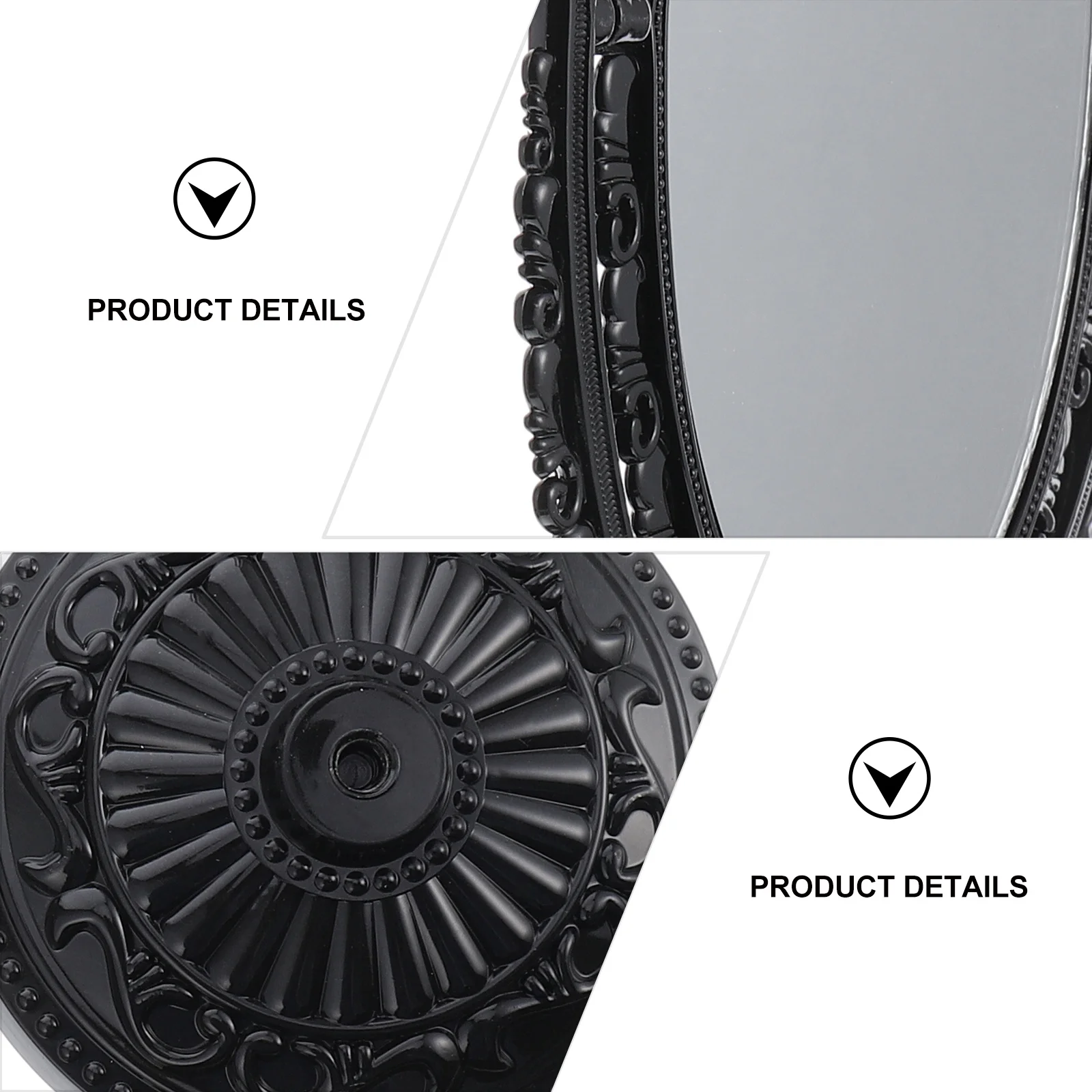 

Double Sided Makeup Mirror Retro Metal Frame Swivel Desktop Mirror for Dresser Vanity Table Makeup Tool