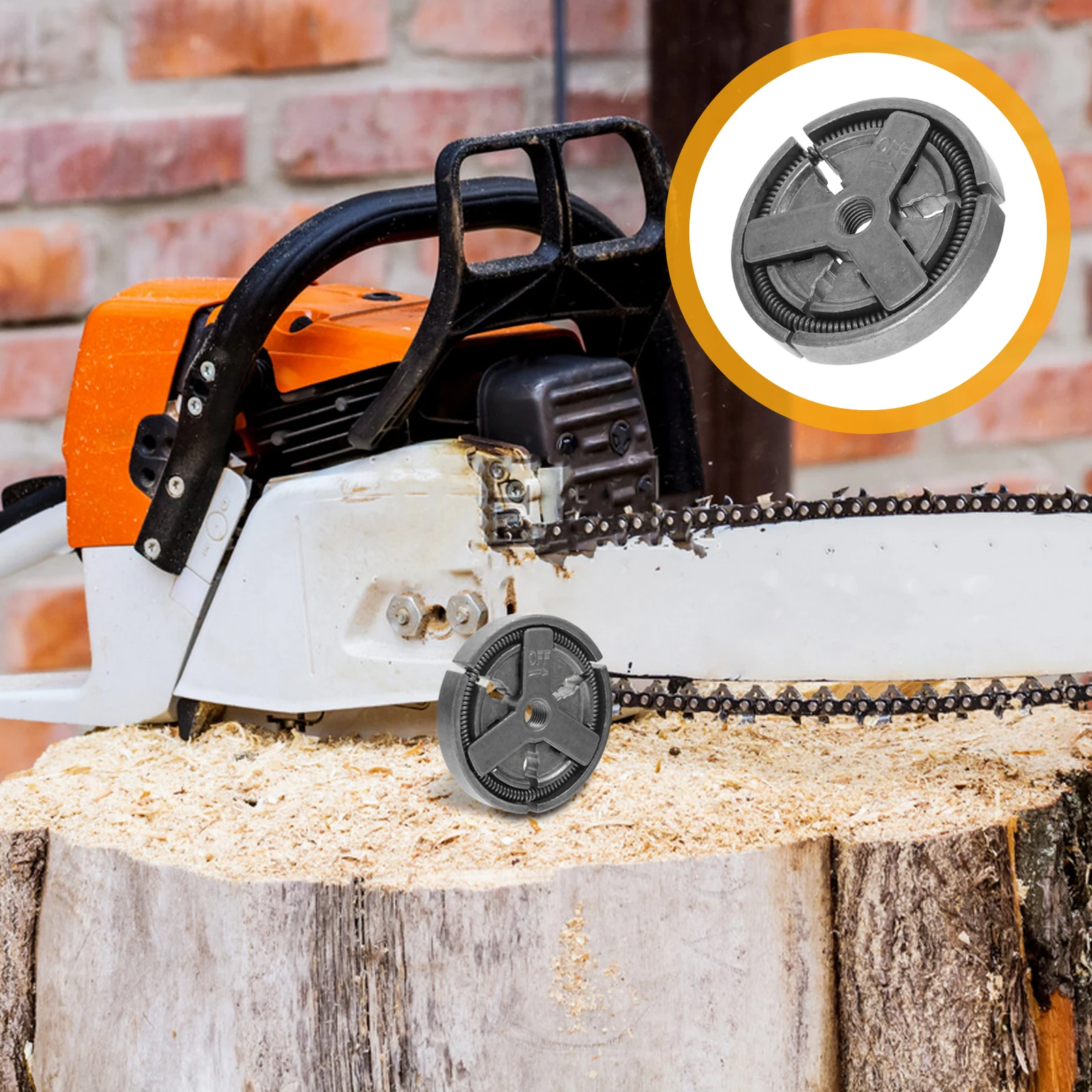 

52/5800 Oil Saw Clutch Universal Gasoline Logging Chainsaw Parts Sturdy Steel Construction Reverse Thread Specification