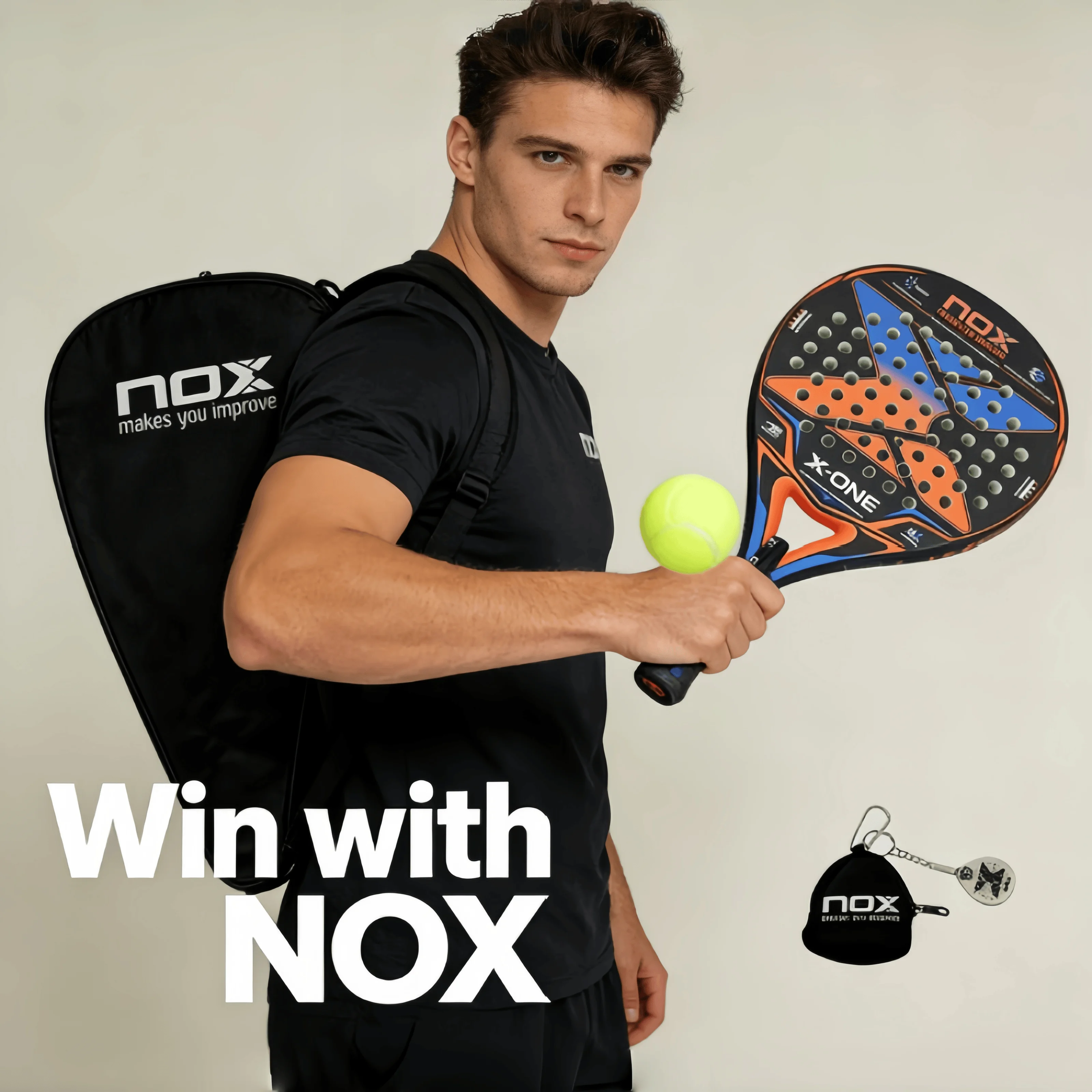 juego-de-4-raquetas-de-tenis-nox-x-one-raquetas-profesionales-de-competicion-con-bolsa-protectora-de-almacenamiento-monedero-con-llavero-incluido
